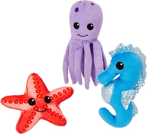 Frisco Hide & Seek Plush Coral Puzzle Dog Toy Refill, 3 count slide 1 of 3