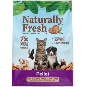 Naturally Fresh Pellet Unscented Non-Clumping Walnut Cat Litter, 10-lb bag