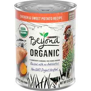 Purina Beyond Organic Chicken & Sweet Potato Recipe Wet Dog Food, 13-oz can, case of 12