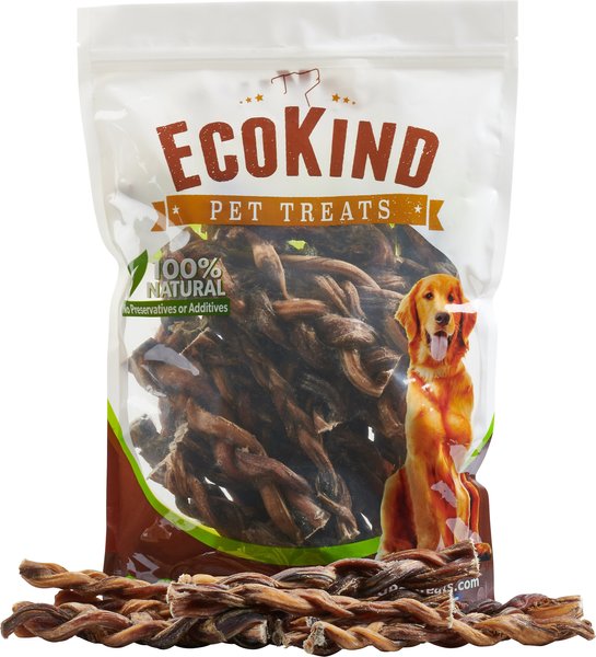 EcoKind 6" Braided Bully Sticks Dog Treats, 1-lb bag slide 1 of 8