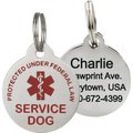 Frisco Service Personalized Dog ID Tag, Round Shape, Regular