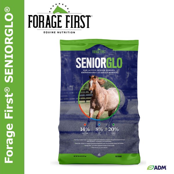ADM Forage First SeniorGlo Horse Feed, 50-lb bag slide 1 of 3
