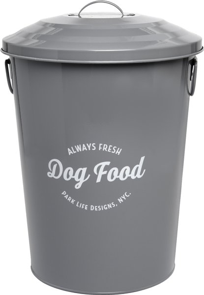 Park Life Designs Andreas Dog Food Storage Canister, Grey, Small slide 1 of 2