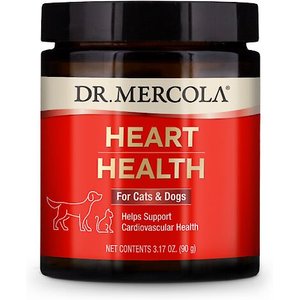 Dr. Mercola Heart Health Dog & Cat Supplement, 3.17-oz jar
