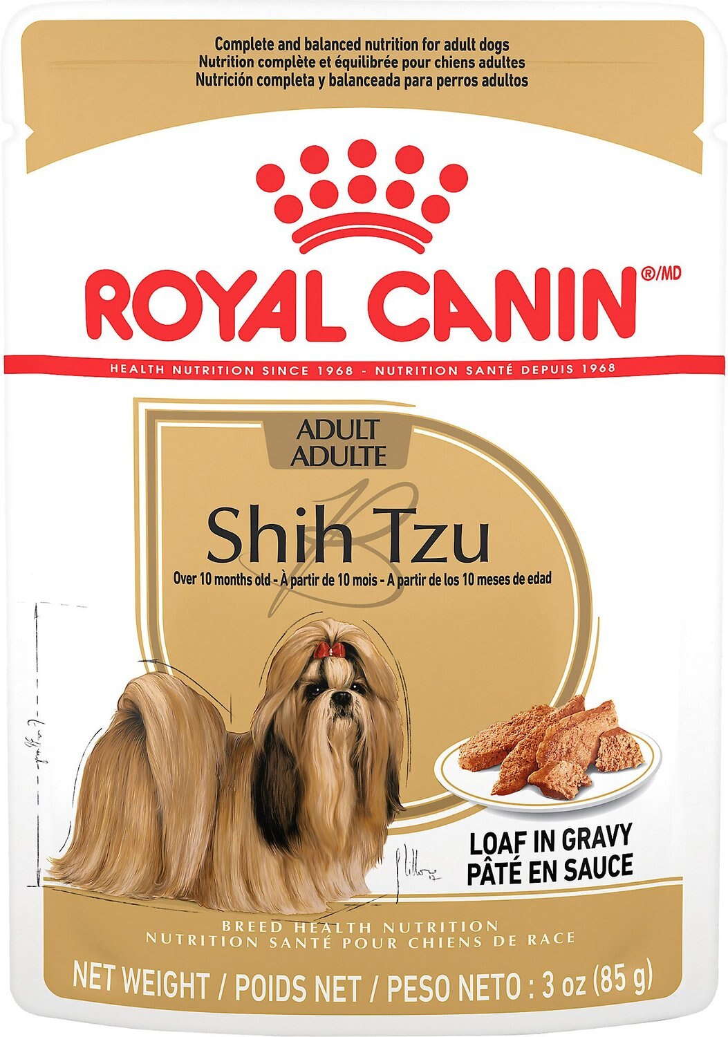 ROYAL CANIN Adult Shih Tzu Wet Dog Food, 3-oz pouch, case of 12 - Chewy.com