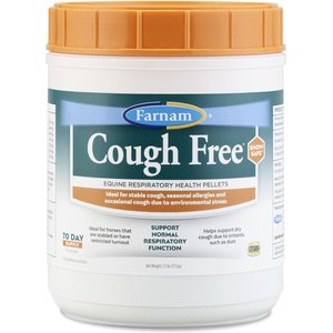Farnam Cough Free Equine Respiratory Health Pellets Horse Supplement,  2.5-lb jar, 70 Day Supply