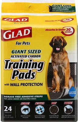 Glad Activated Carbon Giant Sized Dog Training Pads, 30 x 36-in, 24 count, Unscented, slide 1 of 1
