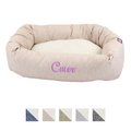 Majestic Pet Palette Heathered Sherpa Personalized Bagel Cat & Dog Bed, Blush Pink, Large