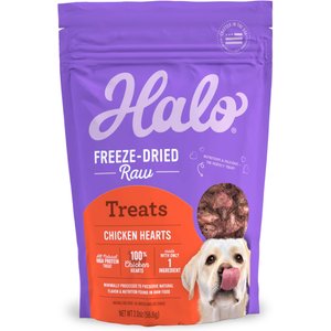 TruDog Treat Me Chicken Hearts Grain-Free Freeze-Dried Raw Dog Treats, 2-oz bag