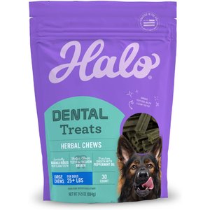 Halo Herbal Large Dogs Dental Treats, 30 count