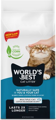 World's Best Multiple Cat Lotus Blossom Scented Clumping Corn Cat Litter, slide 1 of 1