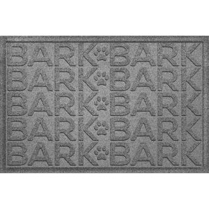 Bungalow Flooring Bark Bark Waterhog Dog Dinner Mat, Medium Gray, 35 x 23-in