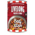 Livelong Healthy & Strong Beef Stew Wet Dog Food, 12-oz can, case of 12