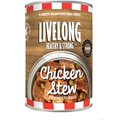 Livelong Healthy & Strong Chicken Stew Wet Dog Food, 12-oz can, case of 12