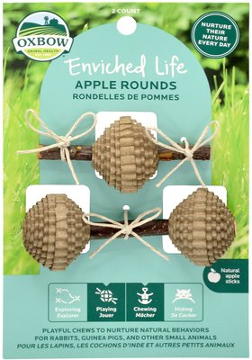 Oxbow Enriched Life Apple Rounds Small Pet Chew Toy, 2 count, slide 1 of 1