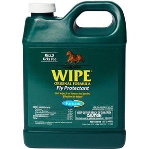 Farnam Wipe Original Formula Fly Protectant Horse Solution, 32-oz jug