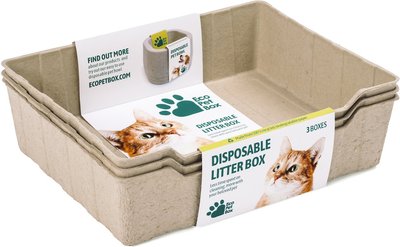 EcoPetBox Disposable Cat Litter Box, 3 count, slide 1 of 1