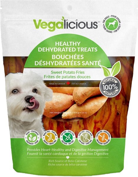 Vegalicious Healthy Dehydrated All-Natural Sweet Potato Fries Dog Treats, 5.6-oz bag slide 1 of 2