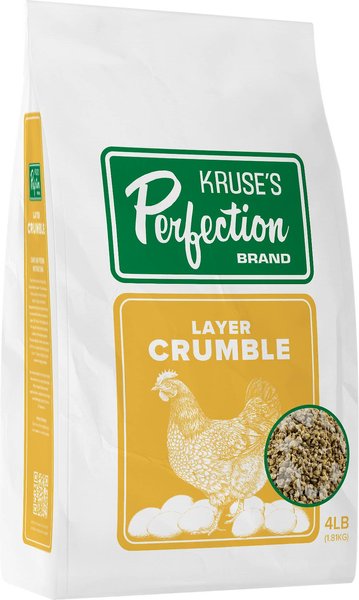 Kruse's Perfection Brand Poultry Layer Crumble Chicken Feed, 4-lb bag slide 1 of 5