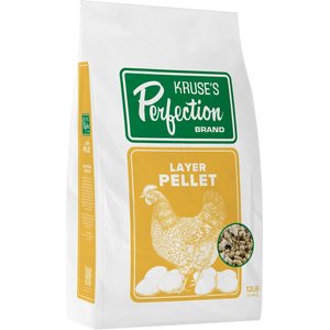 Kruse's Perfection Brand Poultry Layer Pellet Chicken Feed, 12-lb bag