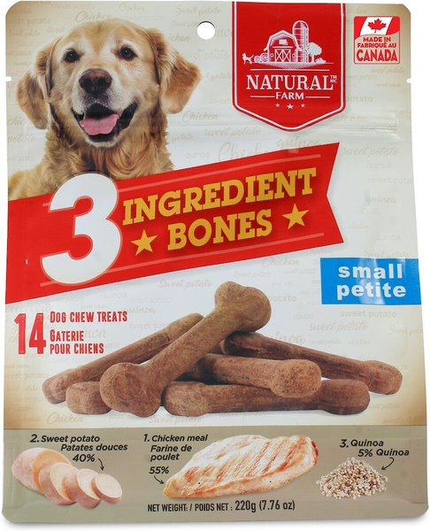 Omega Paw Natural Farm 3 Ingredient Bones Dog Treat, Small/Petite, 14 count slide 1 of 1