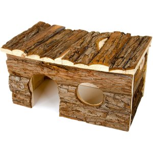 Ware Critter Timbers Bark Small Animal Bungalow, Large