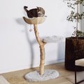 Mau Lifestyle Uni 41-in Faux Fur Basket Bed Cat Tree, Gray