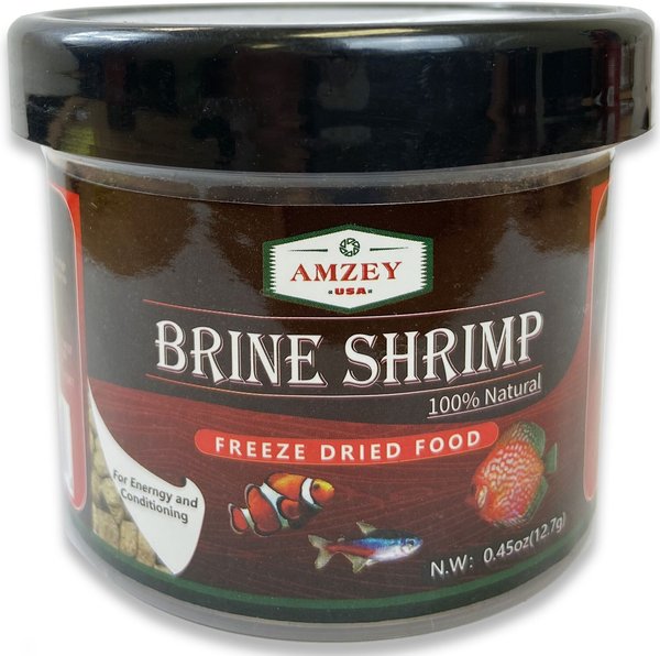 Amzey Brine Shrimp Freeze-Dried Fish Food, 0.45-oz jar slide 1 of 1
