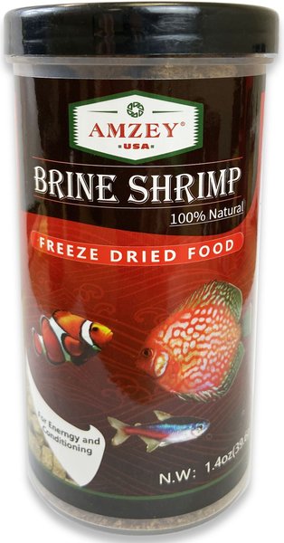 Amzey Brine Shrimp Freeze-Dried Fish Food, 1.4-oz jar slide 1 of 1