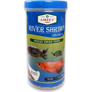 Amzey River Shrimp Freeze-Dried Turtle & Fish Food, 1.7-oz jar
