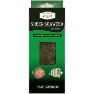 Amzey Green Seaweed Natural Veggie Fish Treat, 0.8-oz box
