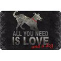 Bungalow Flooring All You Need is Love Dog Dinner Mat, 36 x 23-in