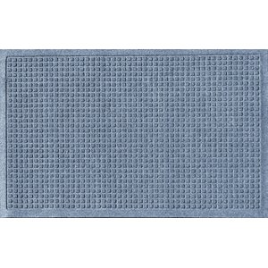 Bungalow Flooring Waterhog Squares Doormat, Bluestone, 28 x 18-in