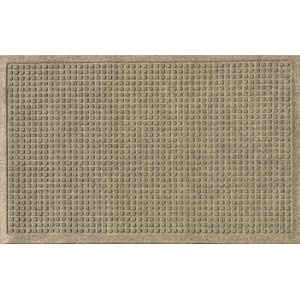 Bungalow Flooring Waterhog Squares Doormat, Camel, 36 x 24-in