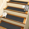 Bungalow Flooring Waterhog Squares Stair Tread, 4 count, Charcoal
