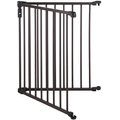 North States 3-in-1 Arched Decor Metal Superyard Two-Panel Extension Dog & Cat Gate, Bronze