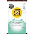 Tidy Cats Free & Clean Unscented Clumping Clay Cat Litter, 40-lb bag