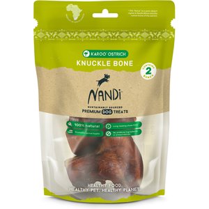 Nandi Karoo Ostrich Knuckle Bone Dog Treats, 2 count