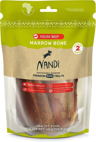 Nandi Nguni Beef Marrow Bone Dog Treats, 2 count slide 1 of 3