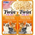 Inaba Twin Packs Chicken Recipe in Chicken Broth Grain-Free Cat Food Topper, 1.4-oz, pack of 2