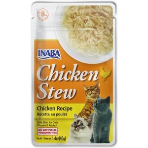 Inaba Chicken Stew Chicken Recipe Grain-Free Cat Food Topper, 1.4-oz pouch