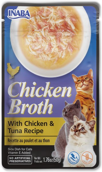 Inaba Chicken Broth Chicken & Tuna Recipe Grain-Free Cat Food Topper, 1.76-oz pouch slide 1 of 6