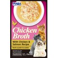Inaba Chicken Broth Chicken & Salmon Recipe Grain-Free Cat Food Topper, 1.76-oz pouch