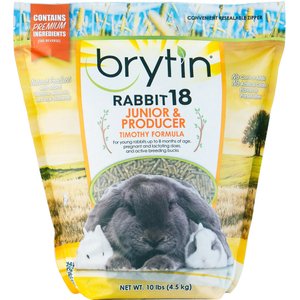 Brytin Rabbit 18 Junior & Producer Timothy Formula Pellet Growing Rabbit Food, 10-lb bag
