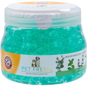 Arm & Hammer Pet Fresh Eucalyptus Mint Deodorizing Scented Gel Pearls, 12-oz jar