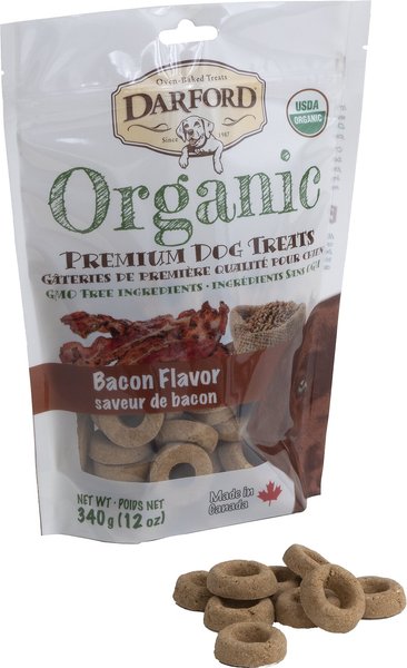 Darford Organic Premium Bacon Flavored Dog Treats, 12-oz bag slide 1 of 2