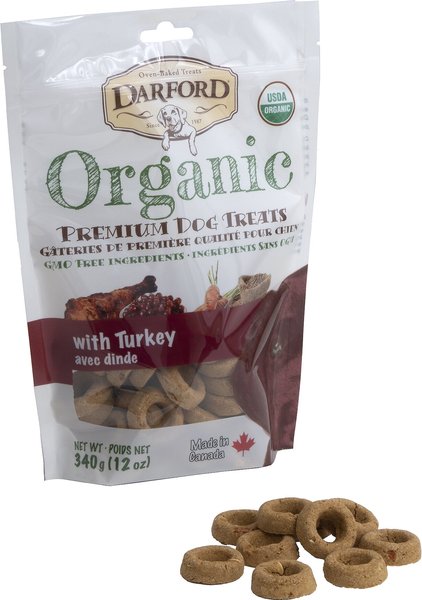 Darford Organic Premium Turkey Dog Treats, 12-oz bag slide 1 of 2