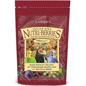 Lafeber Senior Bird Nutri-Berries Parakeet & Cockatiel Bird Food, 10-oz bag