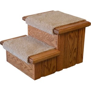 Premier Pet Steps 2 Step Carpet Tread Dog & Cat Stairs, Early American