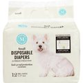 Martha Stewart Female Dog Disposable Diapers, Small: 15 to 19-in waist, 12 count